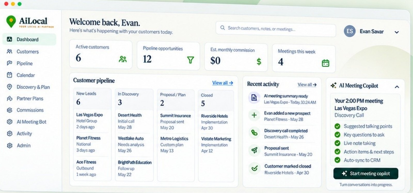 AiLocal pipeline dashboard